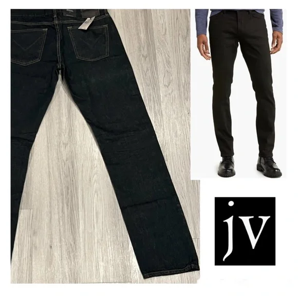 John Varvatos, 29” Waist, Men’s, Black Jeans, Straight Leg, Slim, Designer, NWT! - Picture 7 of 12